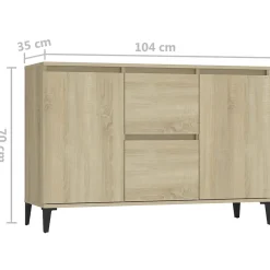 vidaXL Buffet Chêne sonoma 104x35x70 cm Aggloméré