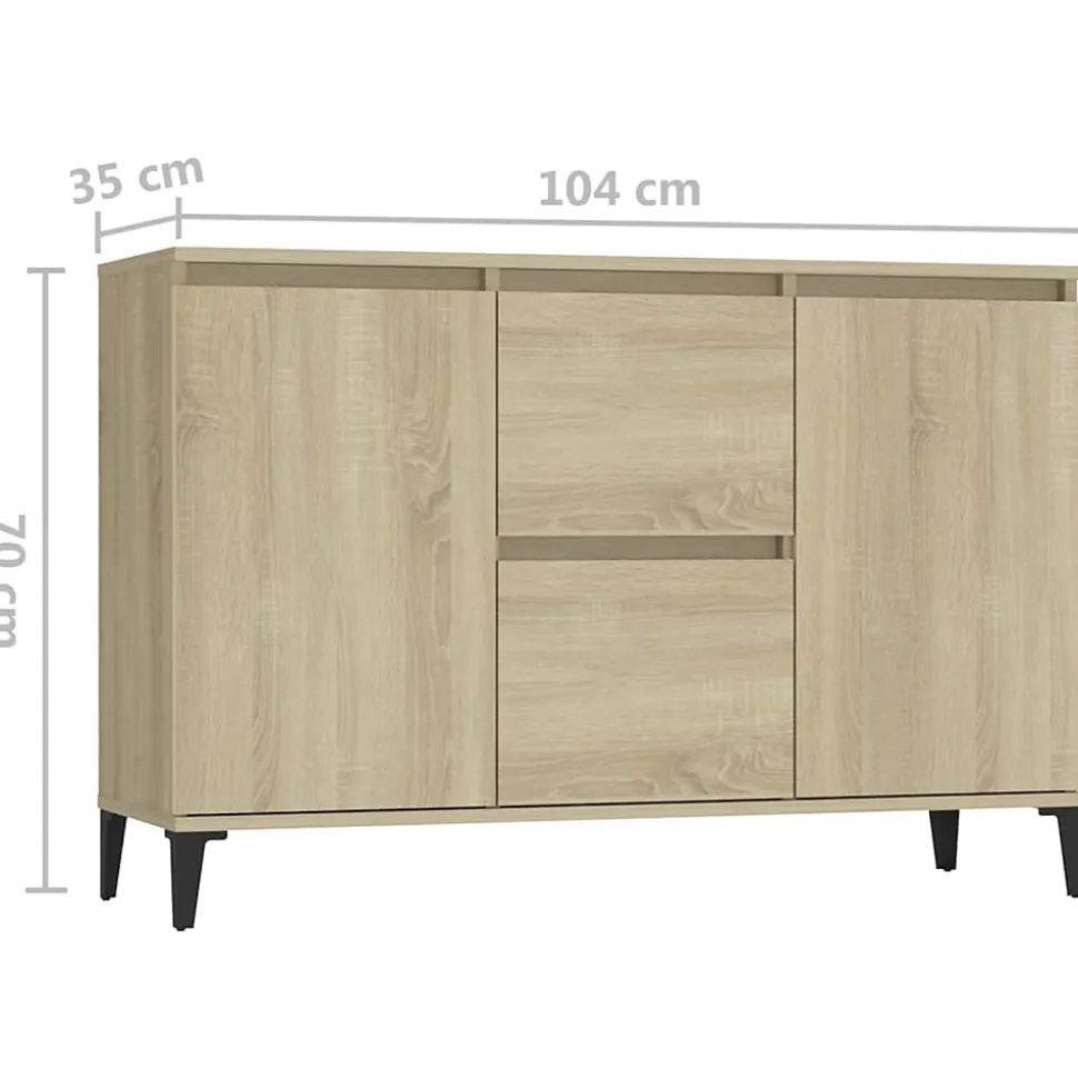 vidaXL Buffet Chêne sonoma 104x35x70 cm Aggloméré