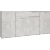 vidaXL Buffet Gris béton 160x36x75 cm Bois d'ingénierie 3074931