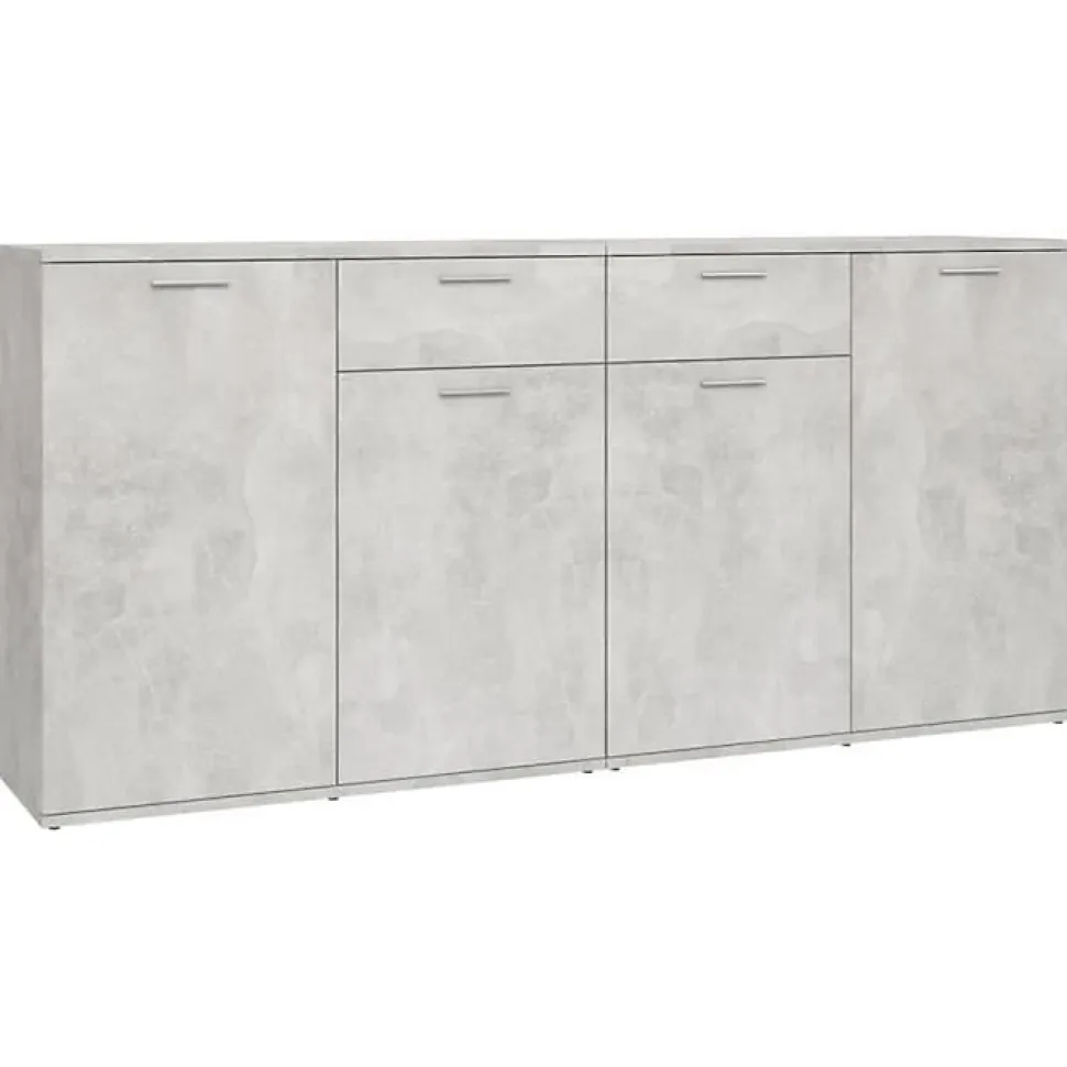 vidaXL Buffet Gris béton 160x36x75 cm Bois d'ingénierie 3074931
