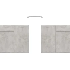 vidaXL Buffet Gris béton 160x36x75 cm Bois d'ingénierie 3074931