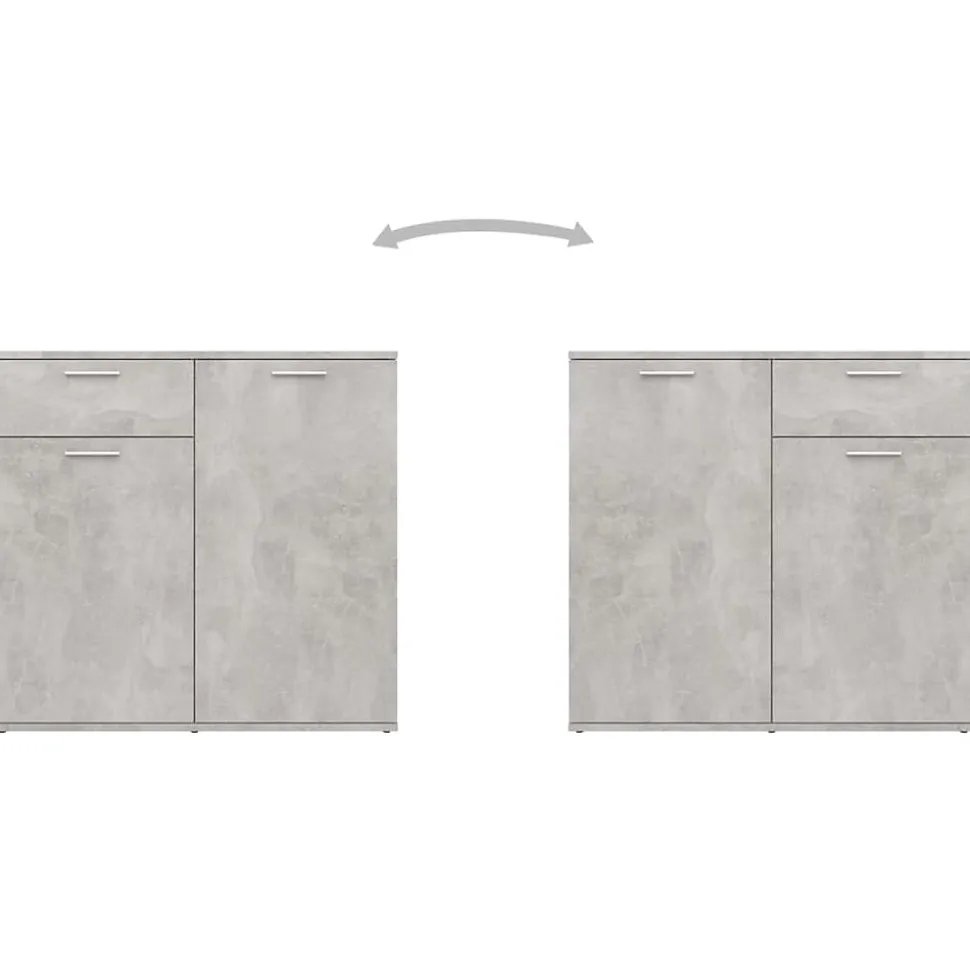 vidaXL Buffet Gris béton 160x36x75 cm Bois d'ingénierie 3074931