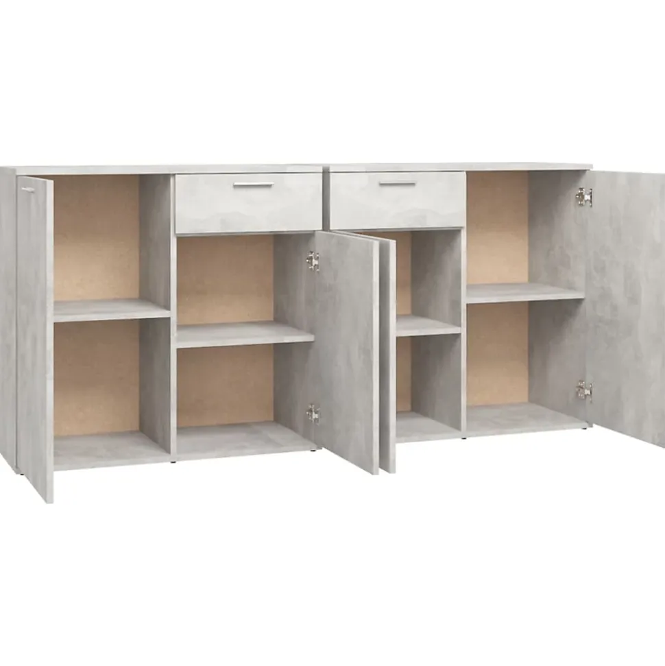 vidaXL Buffet Gris béton 160x36x75 cm Bois d'ingénierie 3074931