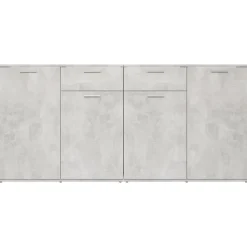 vidaXL Buffet Gris béton 160x36x75 cm Bois d'ingénierie 3074931
