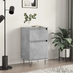 vidaXL Buffet gris béton 40x35x70 cm bois d'ingénierie 831156