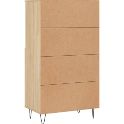 vidaXL Buffet haut Chêne sonoma 60x36x110 cm Bois d'ingénierie 831487