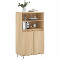 vidaXL Buffet haut Chêne sonoma 60x36x110 cm Bois d'ingénierie 831487
