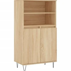 vidaXL Buffet haut Chêne sonoma 60x36x110 cm Bois d'ingénierie 831487