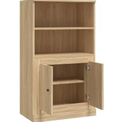 vidaXL Buffet haut chêne sonoma 60x35,5x103,5 cm bois d'ingénierie 816315