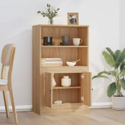 vidaXL Buffet haut chêne sonoma 60x35,5x103,5 cm bois d'ingénierie 816315