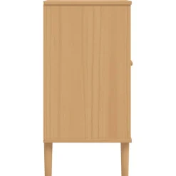 vidaXL Buffet SENJA aspect rotin marron 112x40x80cm bois massif de pin 358028
