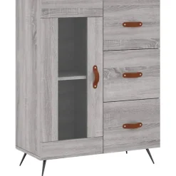 vidaXL Buffet sonoma gris 69,5x34x90 cm bois d'ingénierie 828018