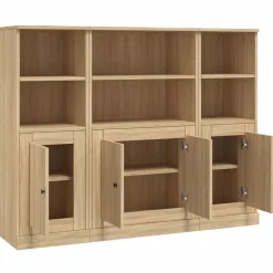 vidaXL Buffets 3 pcs chêne sonoma bois d'ingénierie 3185306