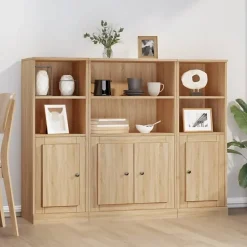 vidaXL Buffets 3 pcs chêne sonoma bois d'ingénierie 3185306