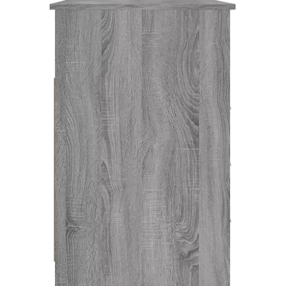 vidaXL Bureau avec tiroirs Sonoma gris 102x50x76 cm Bois d'ingénierie 823038