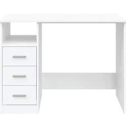 vidaXL Bureau avec tiroirs Blanc 102x50x76 cm Bois d'ingénierie 823032