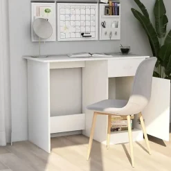 vidaXL Bureau Blanc 100 x 50 x 76 cm Aggloméré