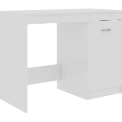 vidaXL Bureau Blanc brillant 100x50x76 cm Aggloméré