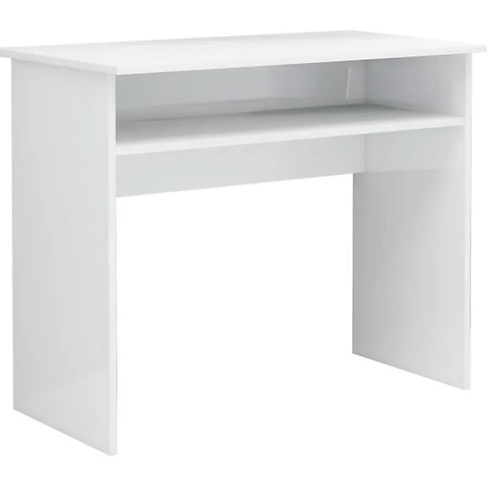 vidaXL Bureau Blanc brillant 90x50x74 cm Aggloméré