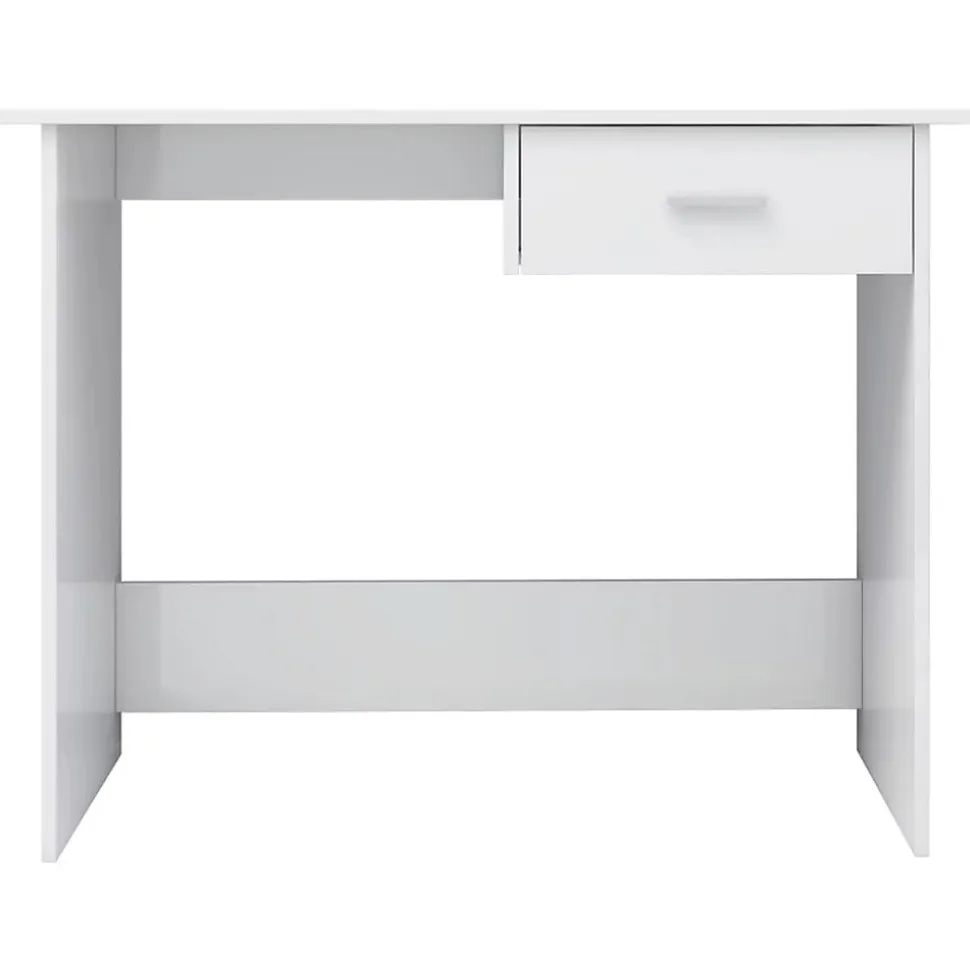 vidaXL Bureau Blanc brillant 100 x 50 x 76 cm Aggloméré