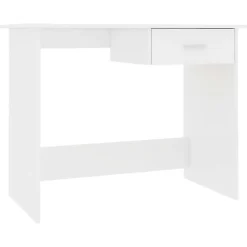 vidaXL Bureau Blanc brillant 100 x 50 x 76 cm Aggloméré