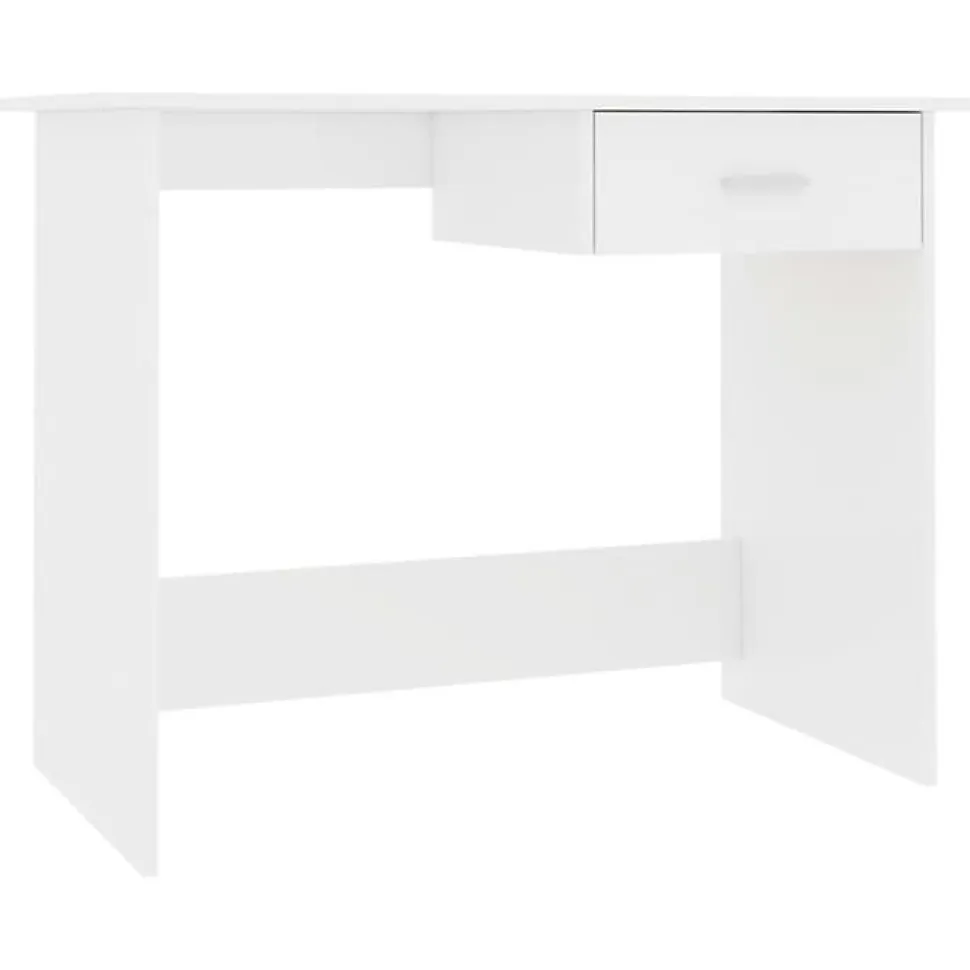 vidaXL Bureau Blanc brillant 100 x 50 x 76 cm Aggloméré