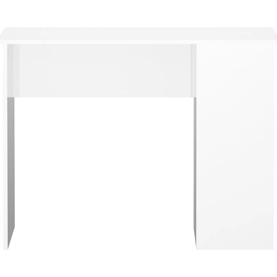 vidaXL Bureau Blanc brillant 100x55x75 cm Bois d'ingénierie 823026