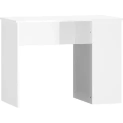 vidaXL Bureau Blanc brillant 100x55x75 cm Bois d'ingénierie 823026