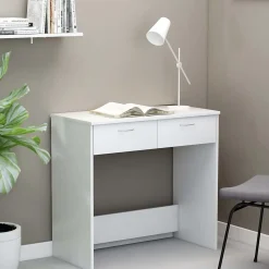 vidaXL Bureau Blanc 80x40x75 cm Aggloméré