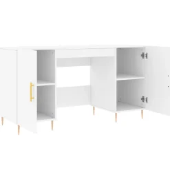 vidaXL Bureau blanc 140x50x75 cm bois d'ingénierie 829532