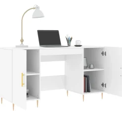 vidaXL Bureau blanc 140x50x75 cm bois d'ingénierie 829532