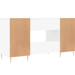 vidaXL Bureau blanc 140x50x75 cm bois d'ingénierie 829532