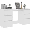 vidaXL Bureau Blanc 140x50x77 cm Aggloméré