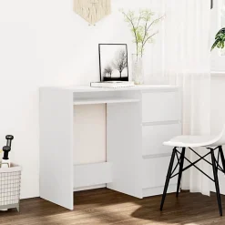vidaXL Bureau Blanc 90x45x76 cm Aggloméré