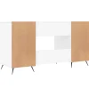 vidaXL Bureau blanc 140x50x75 cm bois d'ingénierie 829516