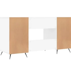 vidaXL Bureau blanc 140x50x75 cm bois d'ingénierie 829516