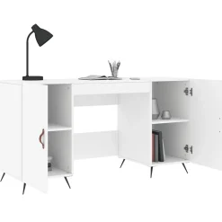 vidaXL Bureau blanc 140x50x75 cm bois d'ingénierie 829516