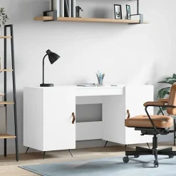 vidaXL Bureau blanc 140x50x75 cm bois d'ingénierie 829516