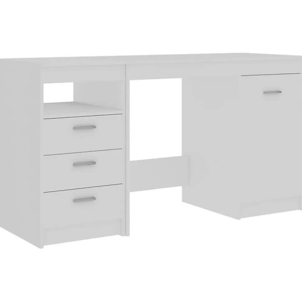 vidaXL Bureau Blanc 140x50x76 cm Aggloméré