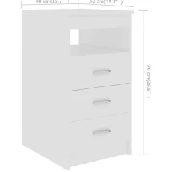 vidaXL Bureau Blanc 140x50x76 cm Aggloméré