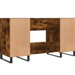 vidaXL Bureau chêne fumé 140x50x75 cm bois d'ingénierie 829577