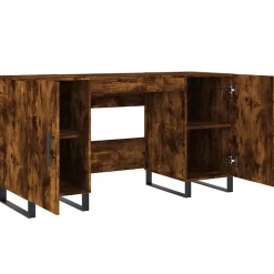 vidaXL Bureau chêne fumé 140x50x75 cm bois d'ingénierie 829577