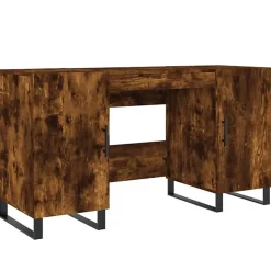 vidaXL Bureau chêne fumé 140x50x75 cm bois d'ingénierie 829577