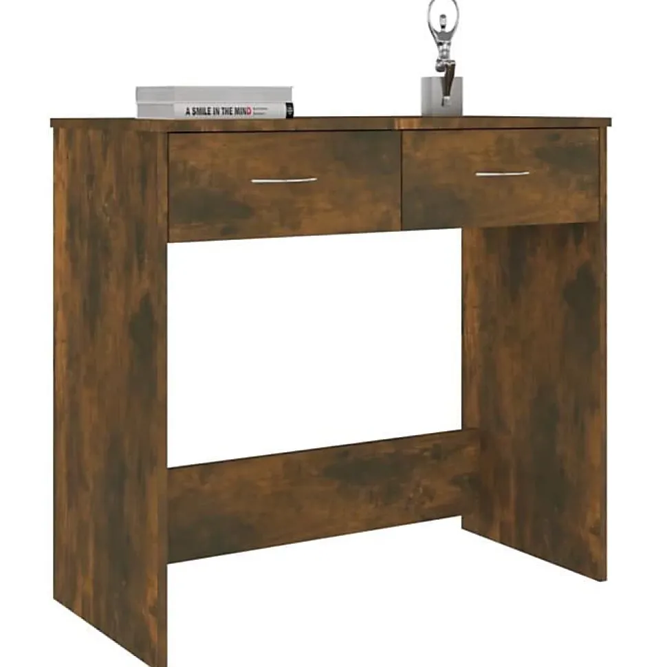 vidaXL Bureau Chêne fumé 80x40x75 cm Bois d'ingénierie 815474