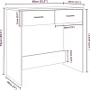 vidaXL Bureau Chêne marron 80x40x75 cm Bois d'ingénierie 815476