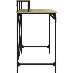 vidaXL Bureau chêne sonoma 100x50x90 cm bois d'ingénierie et fer 826700