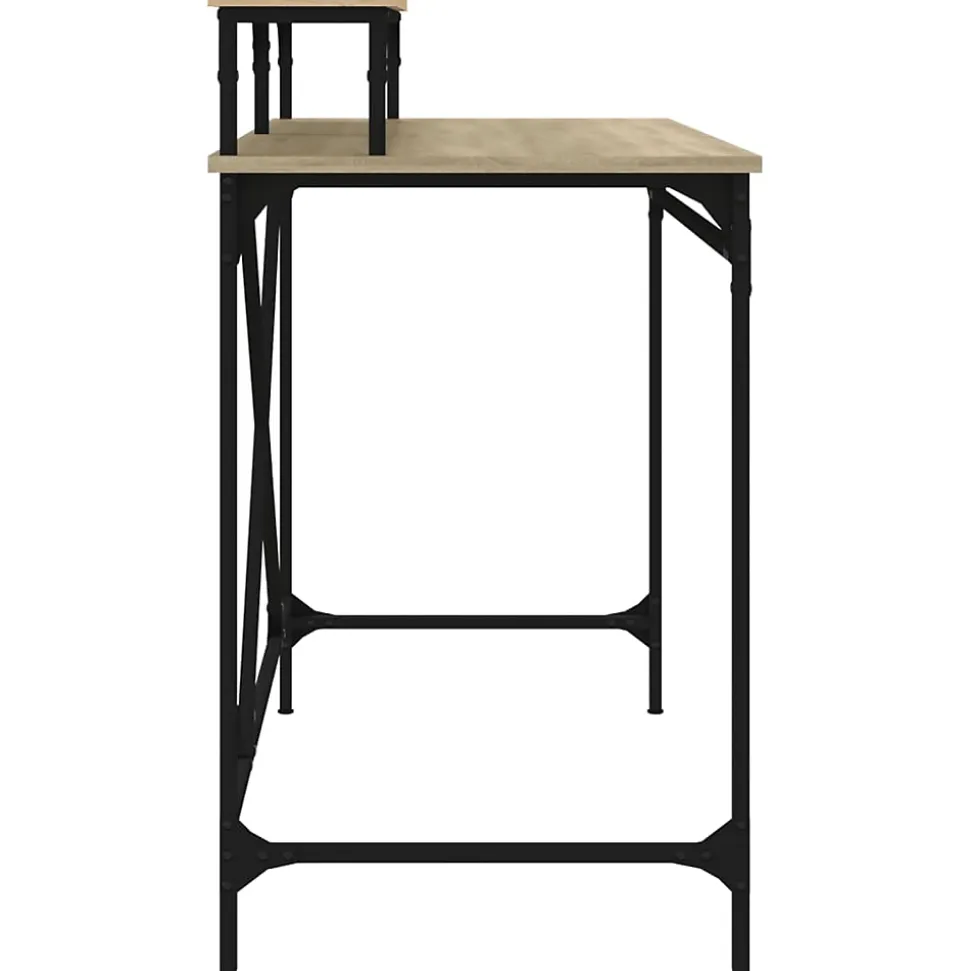 vidaXL Bureau chêne sonoma 100x50x90 cm bois d'ingénierie et fer 826700
