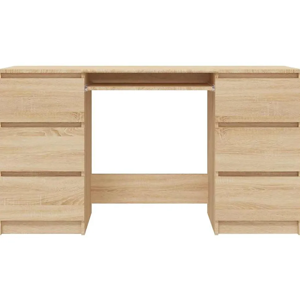 vidaXL Bureau Chêne sonoma 140x50x77 cm Aggloméré