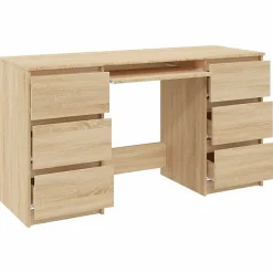 vidaXL Bureau Chêne sonoma 140x50x77 cm Aggloméré