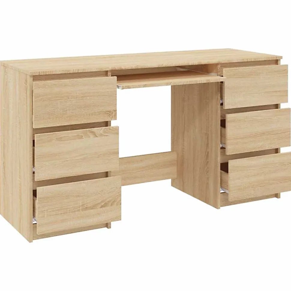 vidaXL Bureau Chêne sonoma 140x50x77 cm Aggloméré